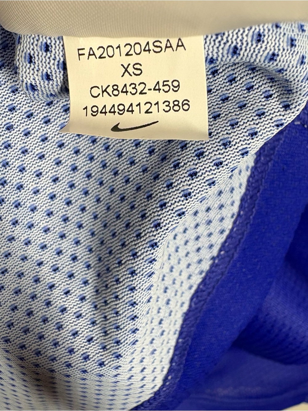 NWT Rare Nike Retro Women’s Blue Tennis Tank. XS - Picture 8 of 9